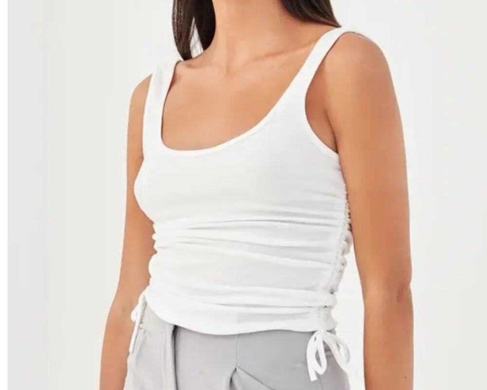 New ~ 4TH AND RECKLESS ~ Lindsey Side Ruched Tank Top Size S